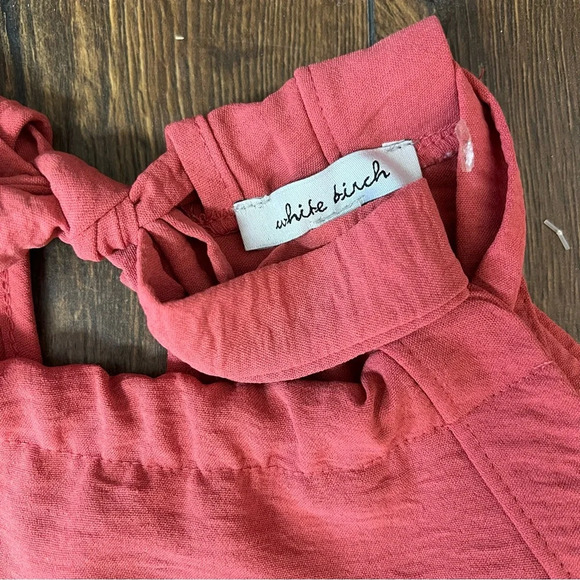 White Birch salmon halter jumpsuit SZ XL - Picture 7 of 8